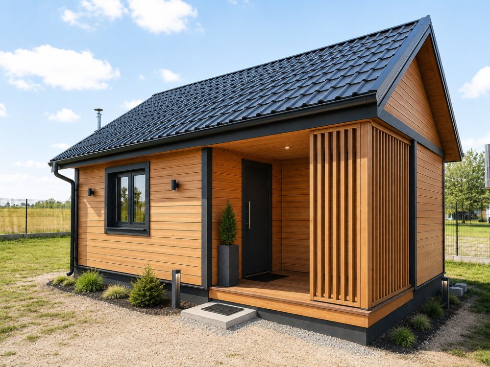 Dom drewniany Kasztanowiec 5x7m 35m2