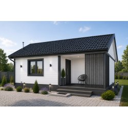 Dom drewniany Kasztanowiec B 6x7m 42m2