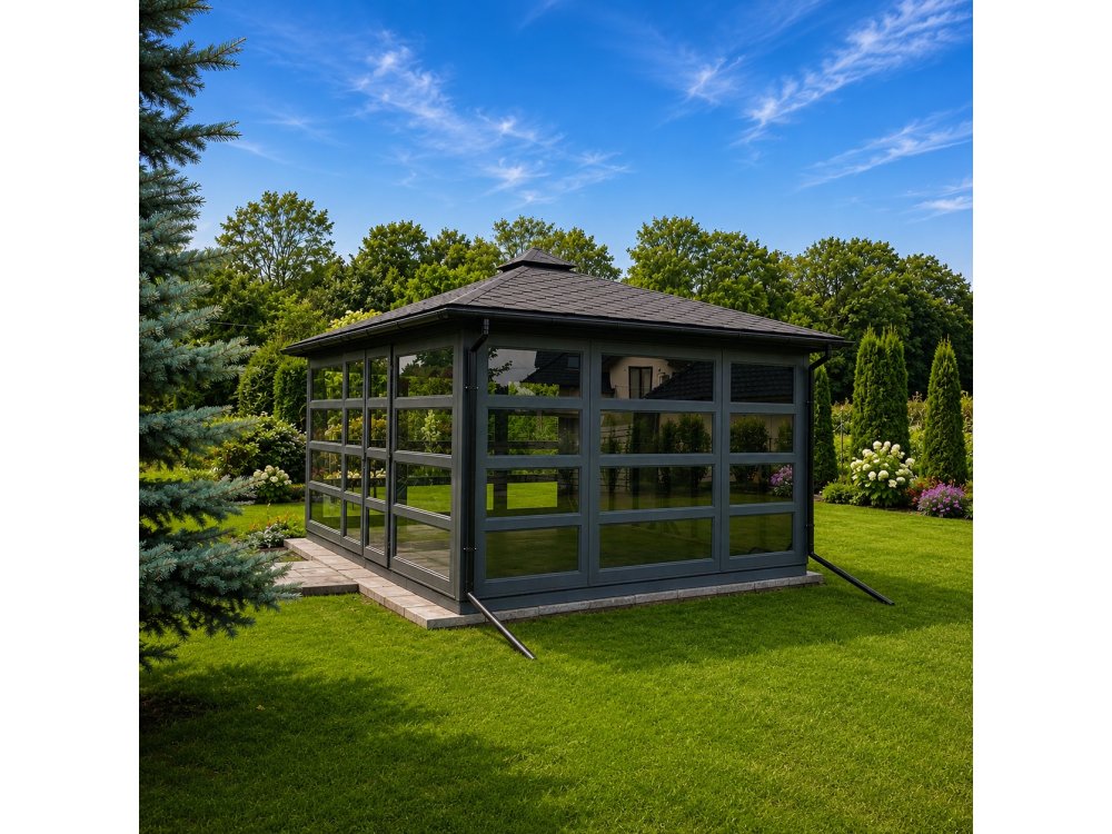 P14 rechteckiger Pavillon 4 x 5 m 20 m2