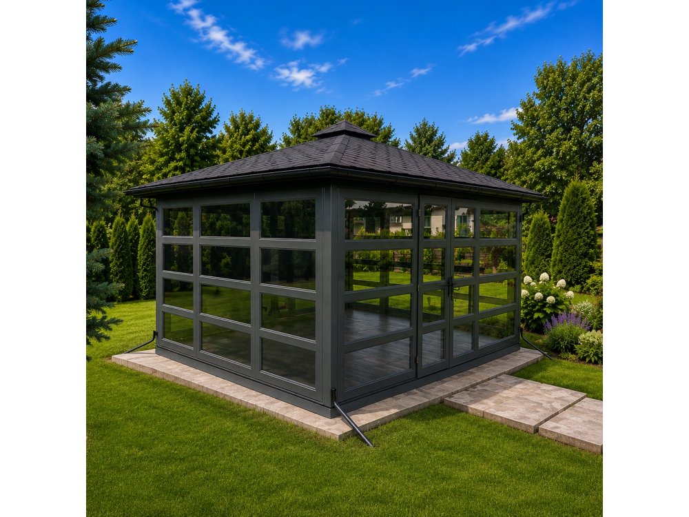 P14 rechteckiger Pavillon 4 x 5 m 20 m2