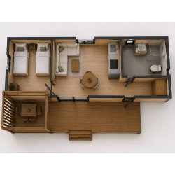 Domek letniskowy Świerk  8,3 x 3,6 m 30m2