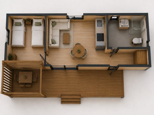 Domek letniskowy Świerk  8,3 x 3,6 m 30m2