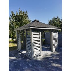 Altana prostokątna P10 3 x 3 m 9m2 grafit z ekspozycji Kowale 21