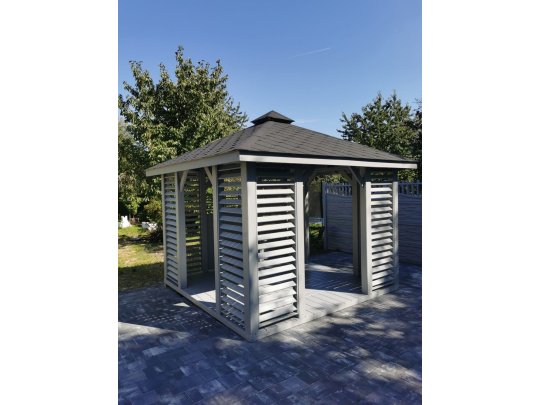 Altana prostokątna P10 3 x 3 m 9m2 grafit z ekspozycji Kowale 21
