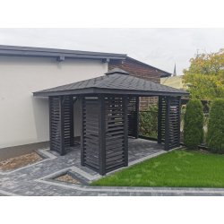Altana prostokątna P10 3 x 3 m 9m2 grafit z ekspozycji Kowale 21