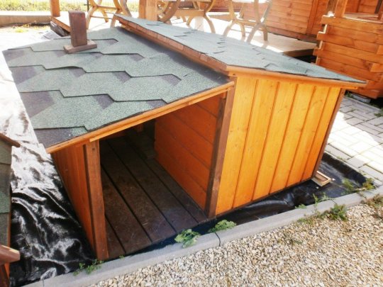 Große Hundehütte mit Vorraum