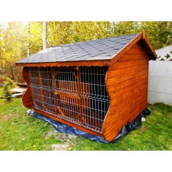 Hundezwinger mit Satteldach