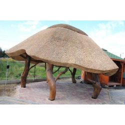 Arbor with cane roof