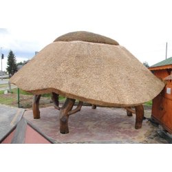 Arbor with cane roof