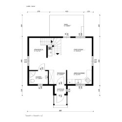 Dom letniskowy Lusek 8 x 7,18m 61,91m2