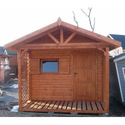 Domek narzędziowy N6 3x2m + 2m taras 6m2