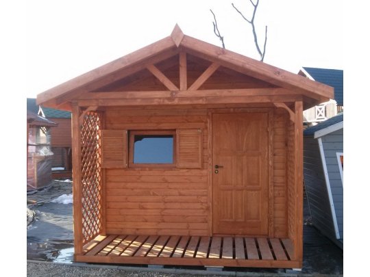 Domek narzędziowy N6 3x2m + 2m taras 6m2