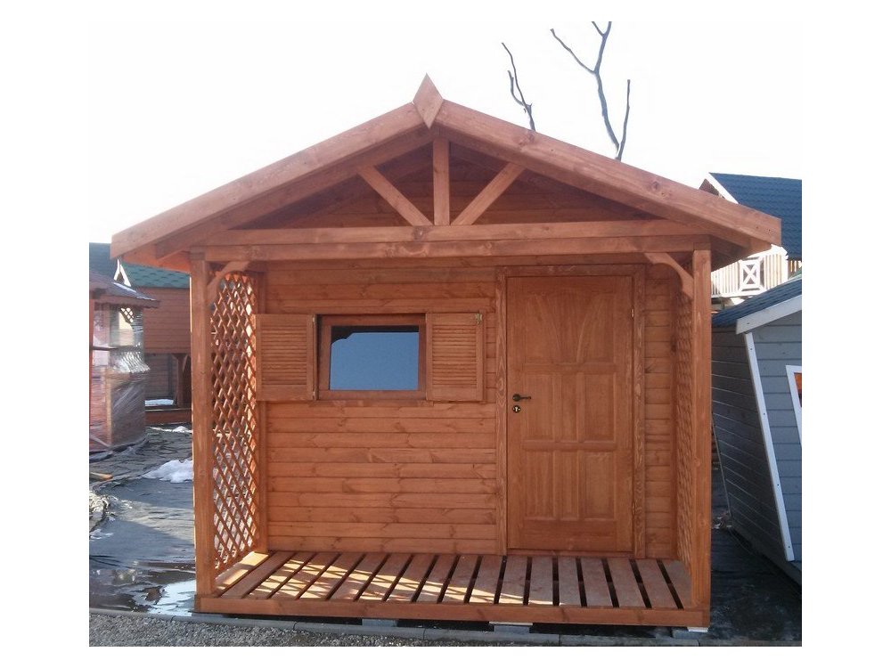 Domek narzędziowy N6 3x2m + 2m taras 6m2