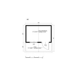 Domek narzędziowy N6 3x2m + 2m taras 6m2