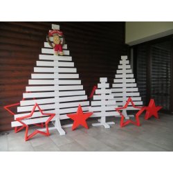 Weihnachtsbaum aus Brettern - flach