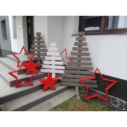 Weihnachtsbaum aus Brettern - flach