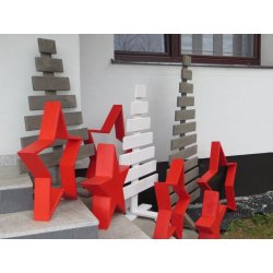 Weihnachtsbaum aus Brettern - flach