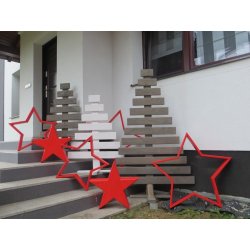 Weihnachtsbaum aus Brettern - flach