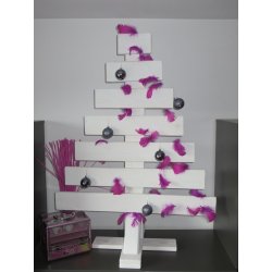 Weihnachtsbaum aus Brettern - flach