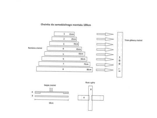 Weihnachtsbaum aus Brettern - flach