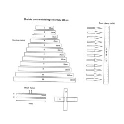 Weihnachtsbaum aus Brettern - flach