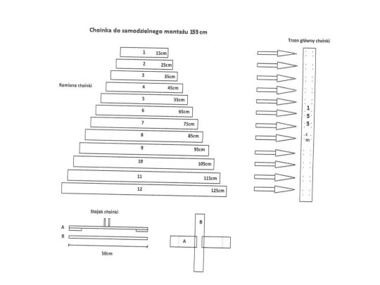 Weihnachtsbaum aus Brettern - flach