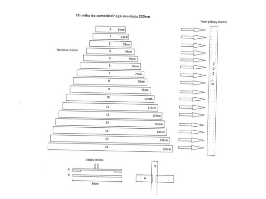 Weihnachtsbaum aus Brettern - flach