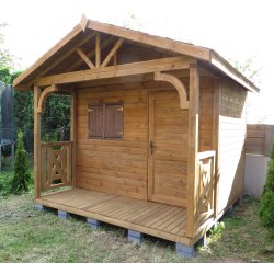 Domek narzędziowy N5a 3x3m + taras 3x2m 9m2