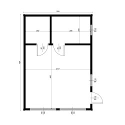 Dom drewniany Limba 5x7m 54,31m2