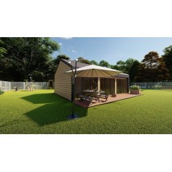 Dom drewniany Barwinek 5,5x9m 41,91m2