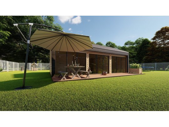 Dom drewniany Barwinek 5,5x9m 41,91m2