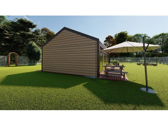 Dom drewniany Barwinek 5,5x9m 41,91m2