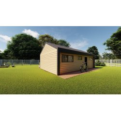 Dom drewniany Barwinek 5,5x9m 41,91m2