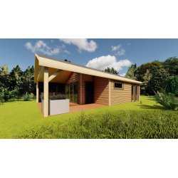 Dom drewniany parterowy Krokus 6x11m 38,67m2