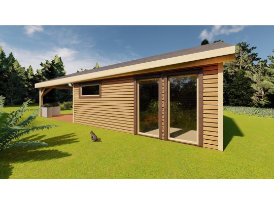 Dom drewniany parterowy Krokus 6x11m 38,67m2