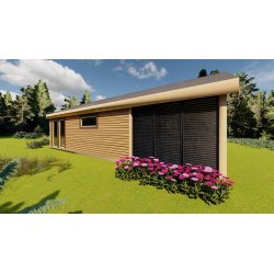 Dom drewniany parterowy Krokus 6x11m 38,67m2