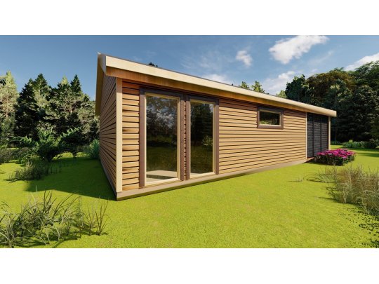 Dom drewniany parterowy Krokus 6x11m 38,67m2