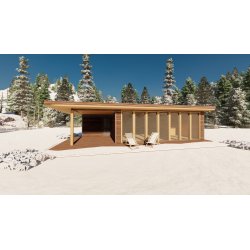 Dom drewniany Przebiśnieg 6x11m 47,14m2