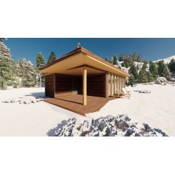 Dom drewniany Przebiśnieg 6x11m 47,14m2