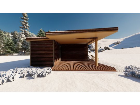 Dom drewniany Przebiśnieg 6x11m 47,14m2