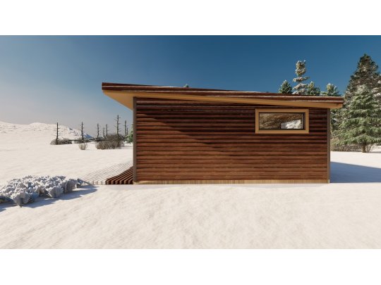 Dom drewniany Przebiśnieg 6x11m 47,14m2