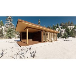 Dom drewniany Przebiśnieg 6x11m 47,14m2