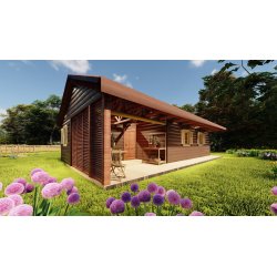 Dom drewniany Szafirek 5x11m 38,05m2