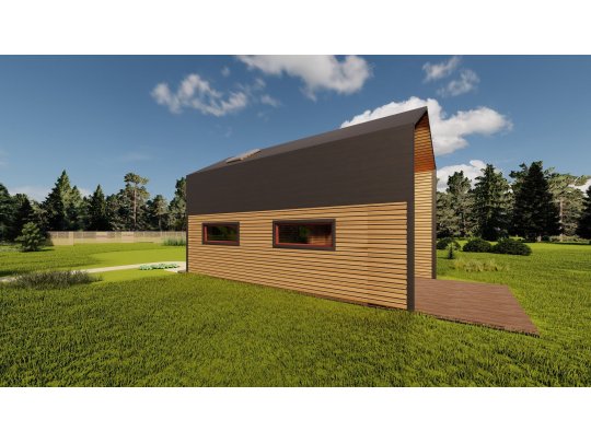 Dom drewniany Wiąz 4,5x7,5m 39,92 m2