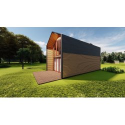 Dom drewniany Wiąz 4,5x7,5m 39,92 m2