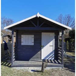 Domek narzędziowy N6 3x2m + 2m taras 6m2