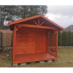 Domek narzędziowy N6 3x2m + 2m taras 6m2