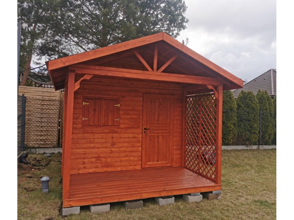 Domek narzędziowy N6 3x2m + 2m taras 6m2