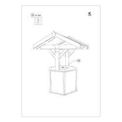 Studnia z gontem do samodzielnego montażu na krąg 100cm