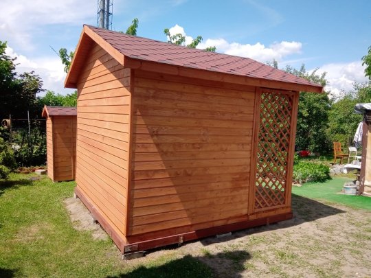 Domek narzędziowy N6 3x2m + 2m taras 6m2